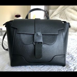 Senreve Midi Maestra Dolce Leather Black/Charcoal